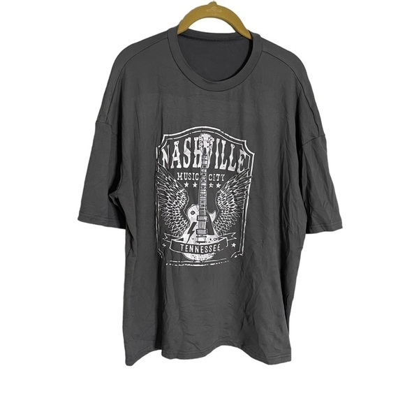 Nashville Tennessee Gray Graphic T Shirt Soft Medium - Picture 1 of 6